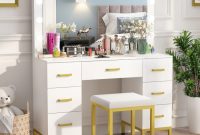 44-large-makeup-vanity-with-led-bulbs Aesthetic makeup vanity