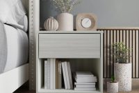 Wooden minimalist nightstand