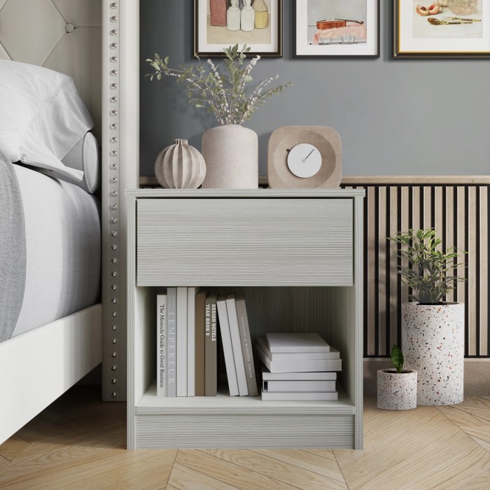 Wooden minimalist nightstand