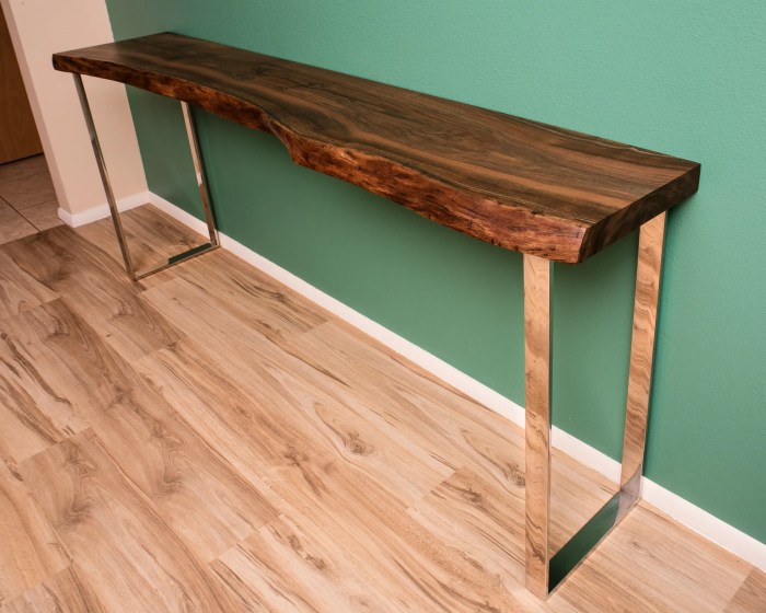 Modern rustic console table