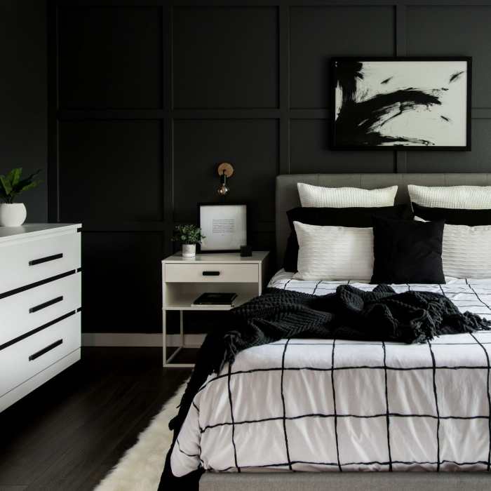 Monochrome room furniture
