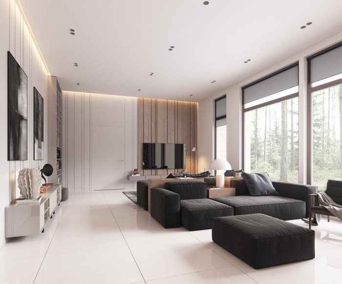 Minimalist modern interior decor