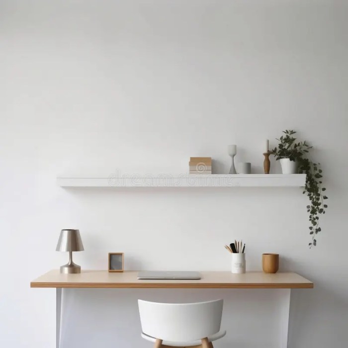 Simple Minimalistic Home Office with Equipment on Wooden Desk Free ...