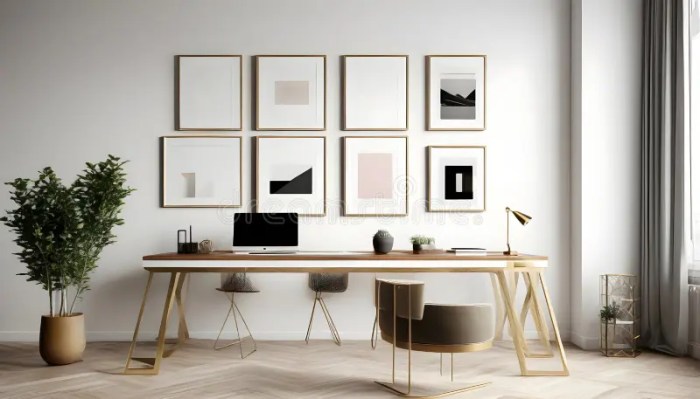 Minimalist office desk